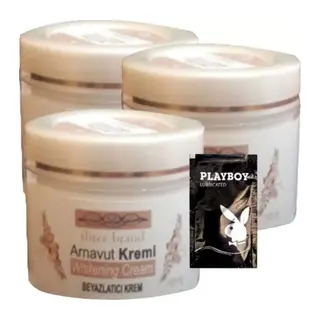 Süper Three Brand Arnavut Kremi 3 Adet Whitening Cream Kremi 100 Ml + 1 Hediye Jel