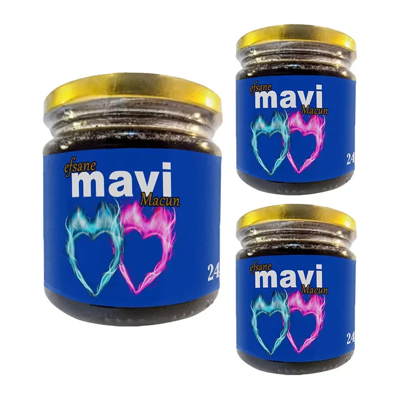 Efsanevi Mavi Macun 3 Kavanoz 240 Gr Bay&bayan Çiftlere Özel Macun