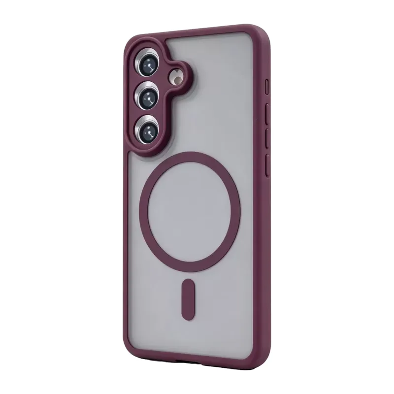 Samsung Galaxy A56 Loji Magsafe Kapak - Bordo