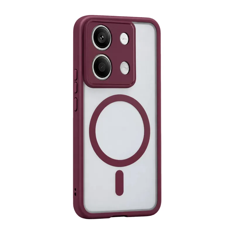 Xiaomi Redmi Note 13 5g Loji Magsafe Kapak - Bordo