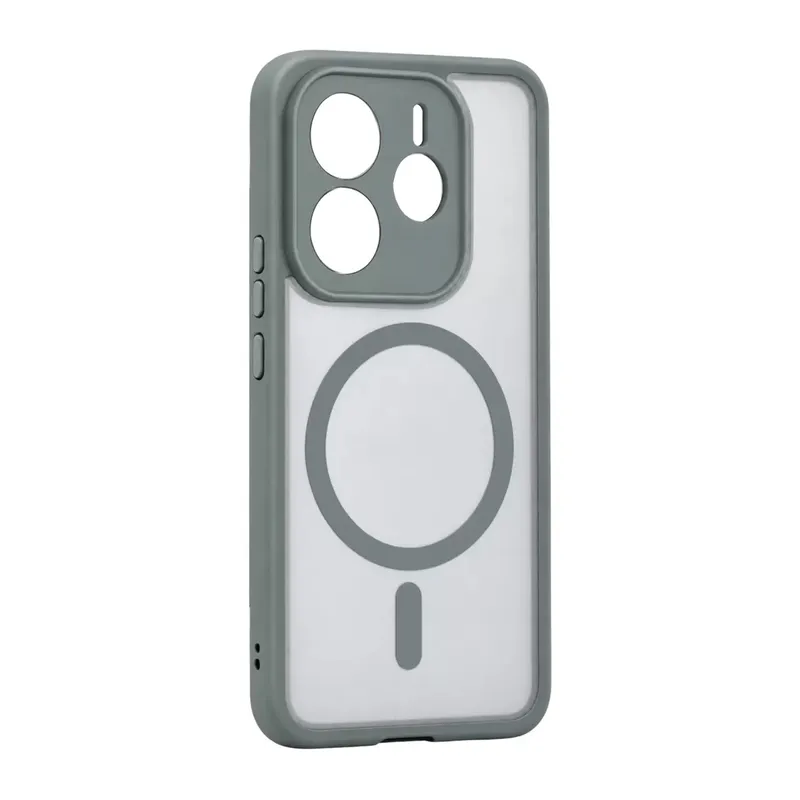 Xiaomi Redmi Note 14 4g Loji Magsafe Kapak - Gri