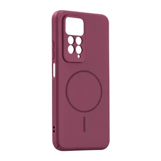 Xiaomi Redmi Note 11 Pro Mika Pc Magsafe Kapak - Bordo