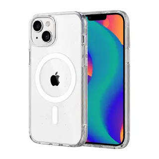 Apple İphone 14 Combo Simli Magsafe Kapak - Şeffaf
