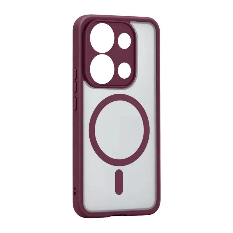 Xiaomi Redmi Note 13 Pro 4g Loji Magsafe Kapak - Bordo