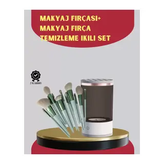 Profesyonel 13’lü Makyaj Fırçası + Usb Fırça Temizleyici İkili Set