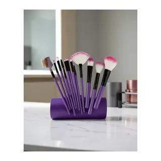 12 Parça Makyaj Fırçası Takımı Ergonomik Saplı Xucz12parçamakyajfırçasıııııı-8