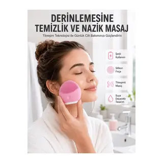 Hassas Ciltlere Özel Titreşimli Yüz Temizleme Ve Masaj Aleti
