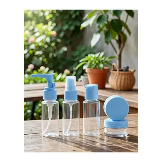 30 Ml 5'li Seyahat Boy Kozmetik Organizer Seti Uczzz5liseyahatşişesimavi-2