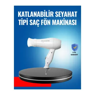 Çift Isı Ve Hız Ayarlı Katlanabilir Saç Kurutma Makinesi