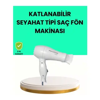 Katlanabilir Seyahat Tipi Saç Kurutma Makinesi Çift Kademeli Ayar