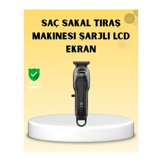 Profesyonel Tıraş Makinesi Lcd Ekranlı Turbo Mod Ve Güçlü Motor