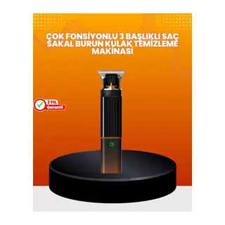 Erkekler İçin 3 İn 1 Şarjlı Bakım Seti – 7300 Rpm Güçlü Motor Ve Sessiz Çalışma