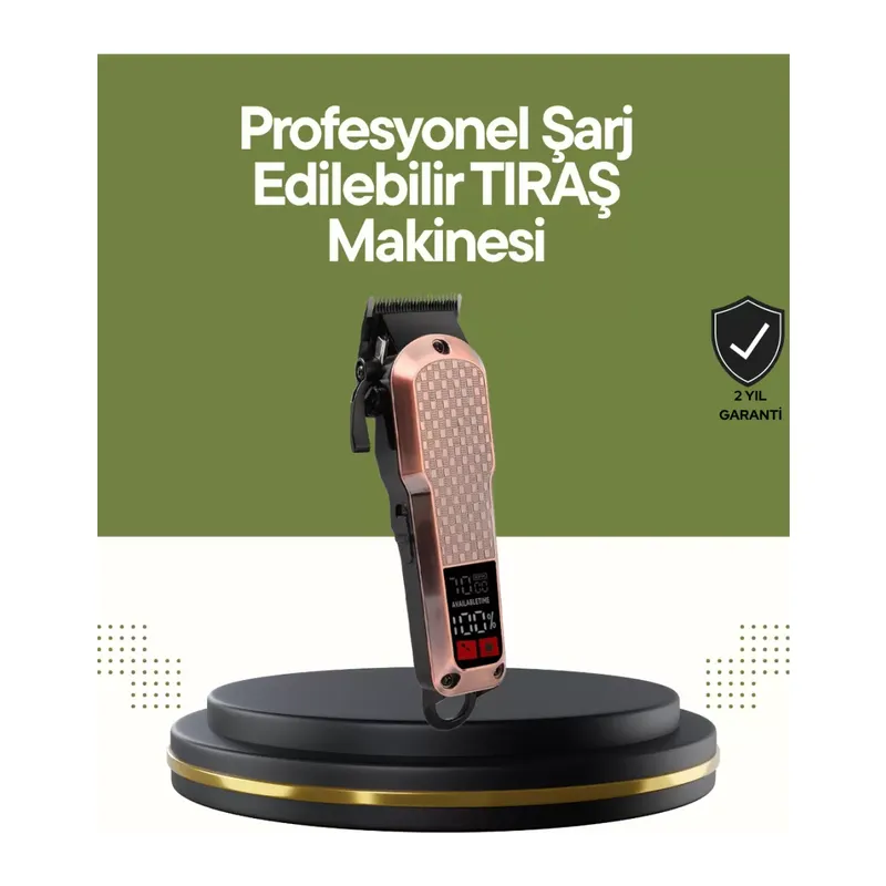 Şarjlı Saç Kesme Makinesi – 4 Kademeli Ayar, Lcd Ekran Ve Hızlı Şarj Desteği