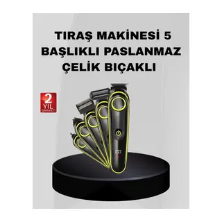 5’i 1 Arada Şarjlı Erkek Bakım Seti Led Göstergeli Ve Suya Dayanıklı