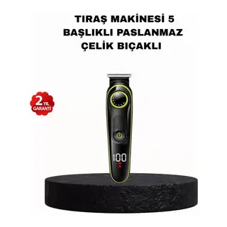 5’i 1 Arada Erkek Bakım Seti Şarjlı Suya Dayanıklı Çok Fonksiyonlu