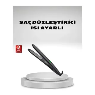 Isı Ayarlı Saç Düzleştirici Titanyum Seramik Plaka, Dijital Ekran