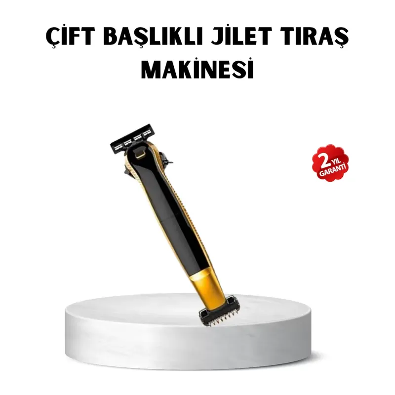 Çift Bıçaklı Tıraş Makinesi – Sinek Kaydı Sonuç, Yıkanabilir Başlık, Kompakt Seyahat Modeli