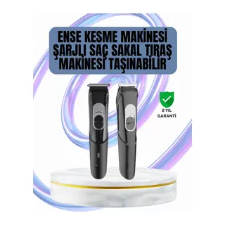 Ergonomik Tasarımlı, 3 Taraklı Profesyonel Şarjlı Saç Sakal Tıraş Makinesi