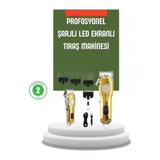 Güçlü Motorlu Lcd Ekranlı Şarjlı Tıraş Ve Şekillendirme Makinesi