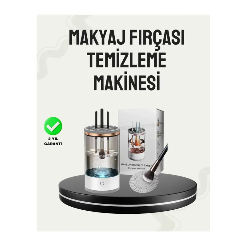 Usb Şarjlı Kompakt Makyaj Fırçası Temizleme Makinesi