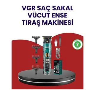 Vgr V-695 Şarjlı Profesyonel Erkek Saç Sakal Tıraş Makinesi Ipx7 Su Geçirmez