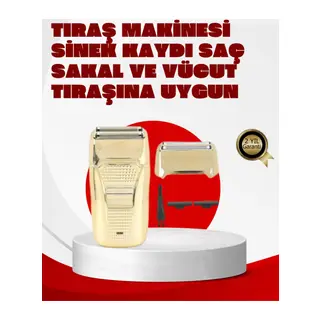 Erkek Saç Sakal Tıraş Makinesi Kablolu Altın Renk Dayanıklı