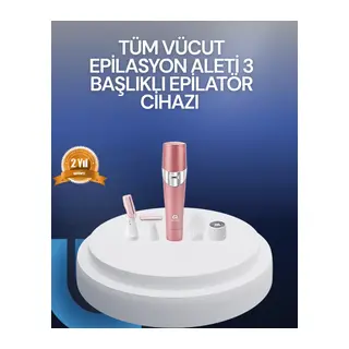 Yüz Ve Vücut Tüy Temizleme Makinesi 3 Farklı Başlıklı