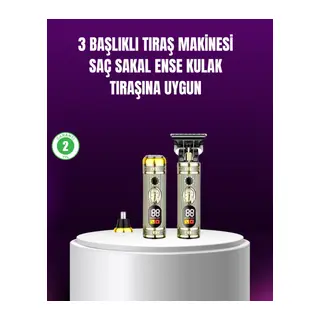 Çok Fonksiyonlu Saç Ve Sakal Düzeltici Set – Usb Şarjlı