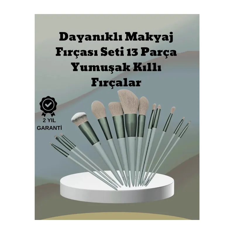 Umuşak Kıllı Estetik Tasarımlı 13'lü Makyaj Fırçası Seti Günlük Ve Profesyonel Kullanım