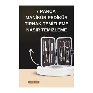 Manikür Pedikür Seti İkili Set El Ve Ayak Bakımı Nasır Temizleme Protez Tırnak Çıkarma