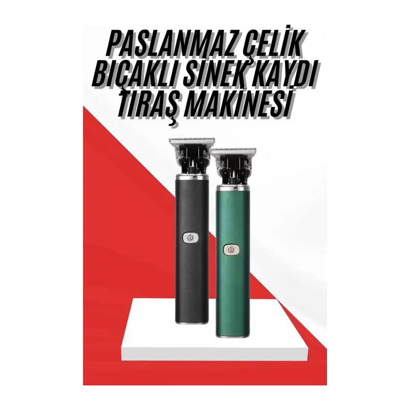 Saç Sakal Ense Paslanmaz Çelik T-bıçak Vücut Tıraş Makinesi