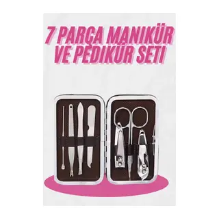 Deri Çanta Hediyeli 7 Parça Manikür-pedikür Tırnak Bakım Seti