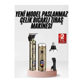 Profesyonel Saç Sakal Vücut Kulak Ve Burun Tıraş Makinesi 3 Başlıklı