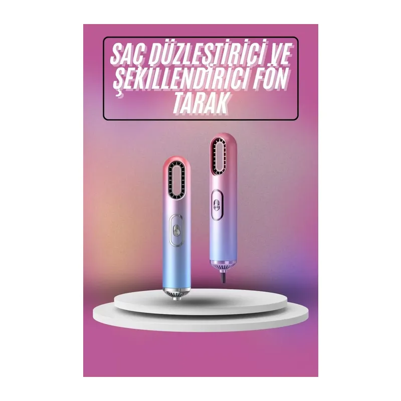 Saç Kurutma Makinesi İyon Üflemeli Saç Şekillendirici 3 Başlıklı Taşınabilir