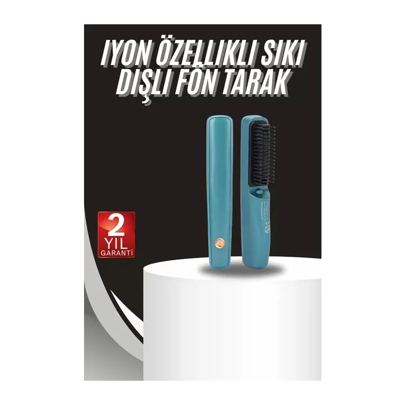 Sıkı Dişli Fön Tarak İyon Özelliği Saç Düzleştirici Tarak