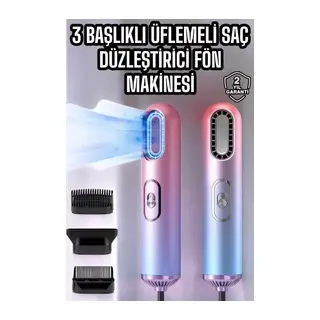 Fön Makinesi Üç Başlıklı Seyahat Tipi Taşınabilir Kablolu Saç Kurutma Makinesi