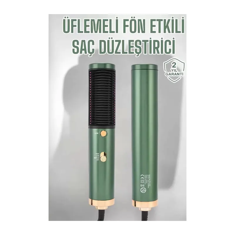 Üflemeli Fön Tarak Düzleştirici Seramik Kaplama Elektriklenme Karşıtı