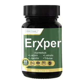 Erxper 60 Kapsül –l-karnitin,l-arjinin, Epimediyum& Tribulusiçerikli Erkeküreme Sağlığı& Spermkalite Takviyesi
