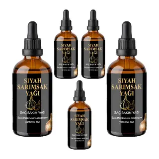 Geleneksel Kore Şifacılarformüllü 5 Adet Siyah Sarımsak & Pirinç Suyu Saç Serumu – Sülfatsız,parabensiz, Dökülmeönleyici & Saçgürleştirici Care(50 Ml)