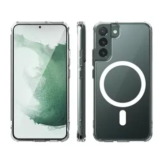 Samsung Galaxy S22 Plus Kılıf Magneticsafe Şeffaf Silikon - Şeffaf