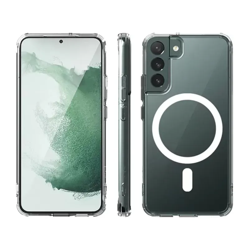 Samsung Galaxy S22 Plus Kılıf Magneticsafe Şeffaf Silikon - Şeffaf