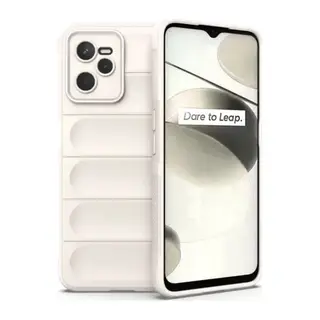Realme C35 Kılıf Optimum Silikon - Krem