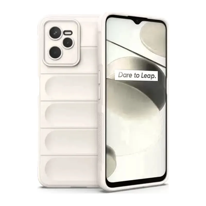 Realme C35 Kılıf Optimum Silikon - Krem