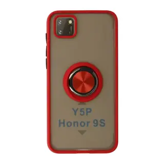 Huawei Y5p Kılıf Montreal Yüzüklü Silikon Kapak - Kırmızı