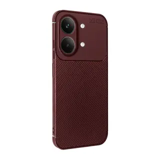 Vivo Y05 Auto Focus Karbon Kapak - Bordo