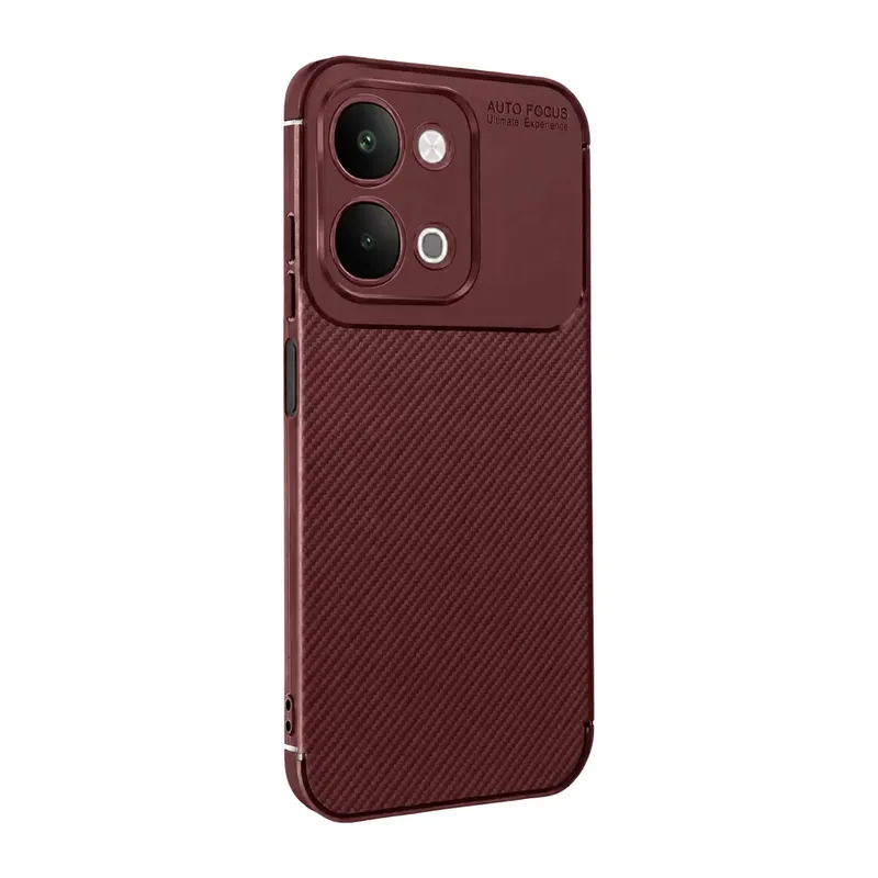 Vivo Y31d Auto Focus Karbon Kapak - Bordo