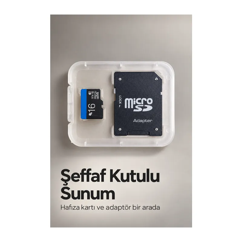 MicroSD Kart 16 GB SD Adaptör ile Birlikte