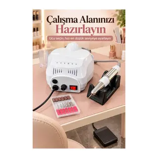 Tırnak Şekillendirme Cihazı Değiştirilebilir Uçlu Elektrikli Törpü Seti