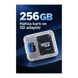 256 GB Micro SD Hafıza Kartı ve SD Adaptör