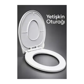 Çift Kullanımlı Çocuk ve Yetişkin Klozet Kapağı